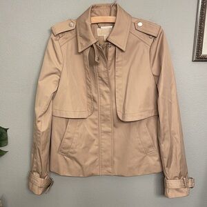 Michael Michael Kors Cropped Trench Coat , Tan size S